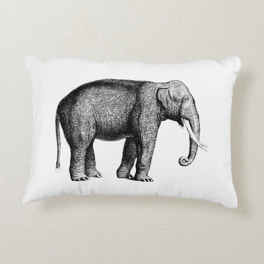  olifantentekening accent kussen (Achterkant)