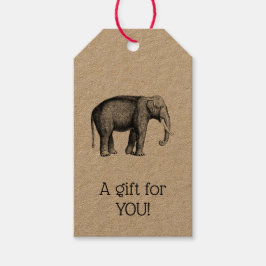  olifantentekening cadeaulabel