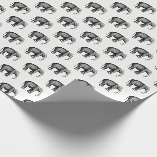  olifantentekening cadeaupapier (Hoek)