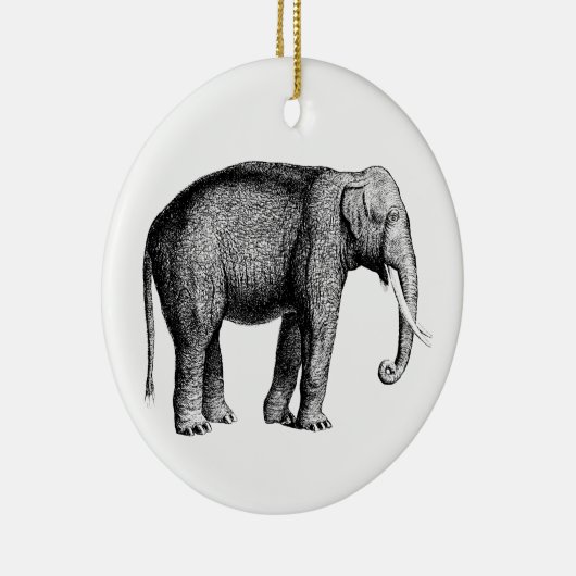  olifantentekening keramisch ornament (Rechts)