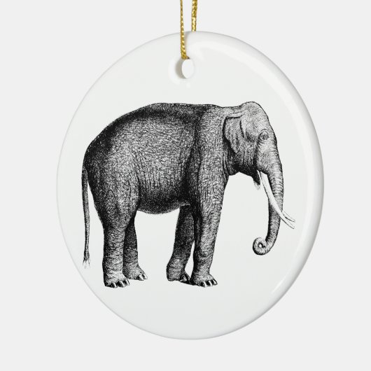  olifantentekening keramisch ornament (Links)