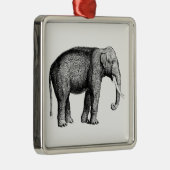  olifantentekening metalen ornament (Rechts)