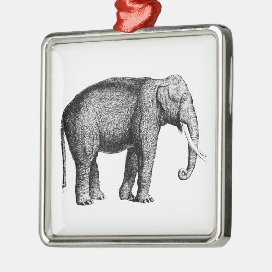 olifantentekening metalen ornament (Links)