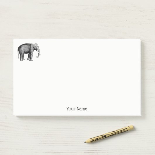 olifantentekening post-it® notes (Op bureau)