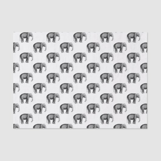  olifantentekening tissuepapier (Voorkant)