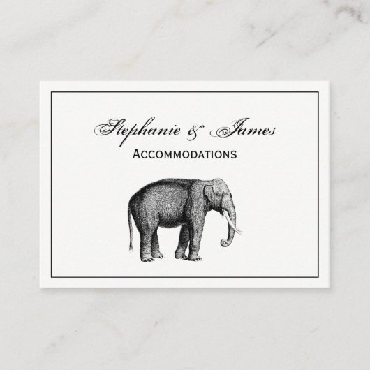  olifantentekening visitekaartje (Voorkant)