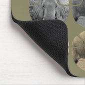 olifantentonen | Sepia BW-kleur Muismat (Hoek)