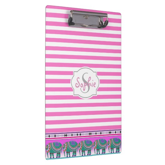  olifantenturquoise gepersonaliseerd klembord (Rechts)