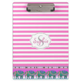  olifantenturquoise gepersonaliseerd klembord (Voorkant)