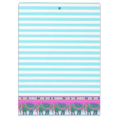  olifantenturquoise gepersonaliseerd klembord (Achterkant)