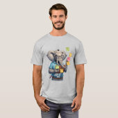 Olifantenvader, ik vergeet nooit... Behalve melk T-shirt (Voorkant volledig)