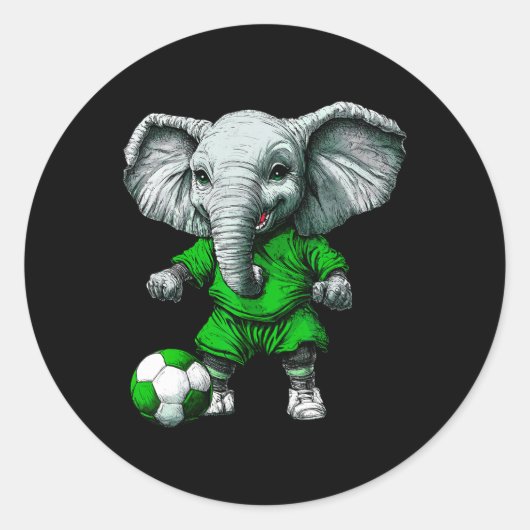 Olifantenvoet ronde sticker (Voorkant)