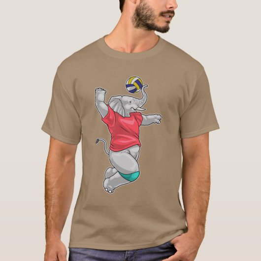 Olifantenvolleybalster Volleybal T-shirt (Voorkant)