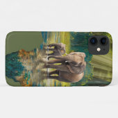 Olifantenwandeling door Afrikaanse wateren Case-Mate iPhone Case (Achterkant (horizontaal))