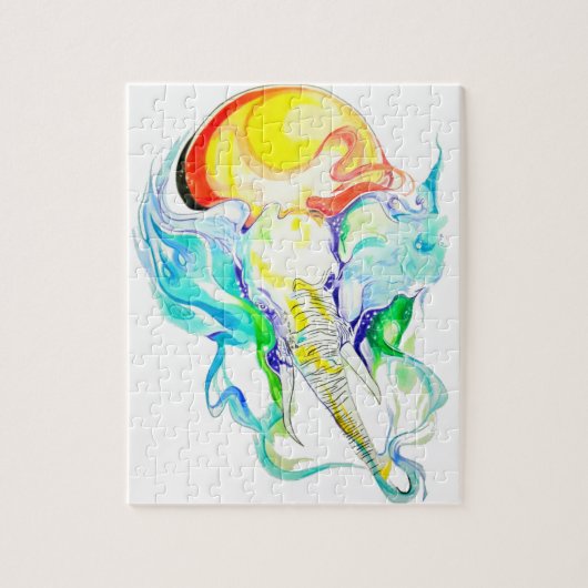 olifantenzon legpuzzel (Verticaal)