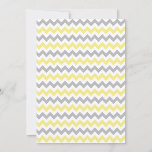 Olifantgeel en grijs Baby shower Kaart (Achterkant)