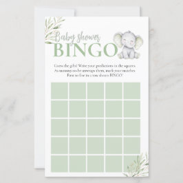 Olifantje Baby Meisje Bingo Baby Shower Spel