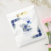 Olifantje Baby Shower Bedankzakje (Gezegeld)