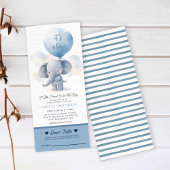 Olifantje Baby shower luier loterij Kaart