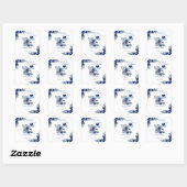 Olifantje Baby Shower Vierkante Sticker (Vel)
