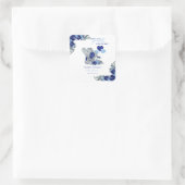 Olifantje Baby Shower Vierkante Sticker (Tas)