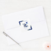 Olifantje Baby Shower Vierkante Sticker (Envelop)