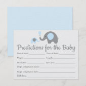 Olifantje Baby Voorspelling Kaarten Baby Shower (Voorkant / Achterkant)