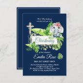 Olifantje DOOP Uitnodiging voor Meisjes Jungle (Voorkant / Achterkant)