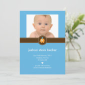 Olifantje Foto Geboorteaankondiging Aankondiging (Staand voorkant)