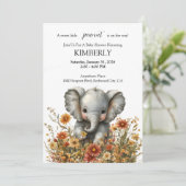 Olifantje in een Bloeiende Tuin Kaart (Staand voorkant)