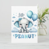Olifantje Jong Cute Pinda Kaart (Staand voorkant)