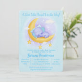 Olifantje lief klein pinda Baby shower Kaart (Staand voorkant)