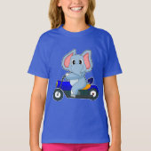 Olifantmotorfiets T-shirt (Voorkant)