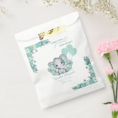 Olifantneutraal Baby shower Bedankzakje (Gezegeld)