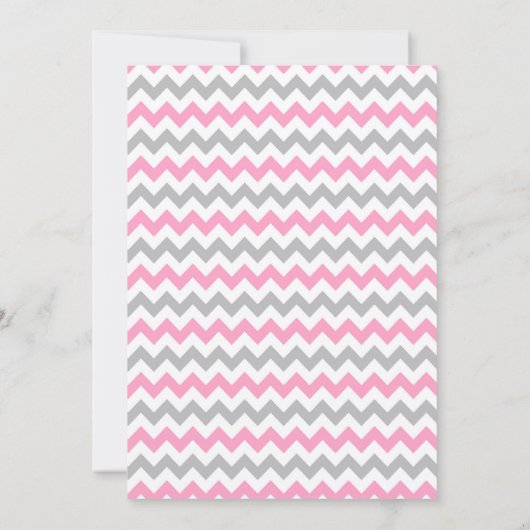 Olifantroze en grijs Baby shower Bedankkaart (Achterkant)