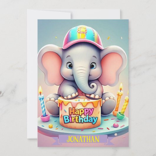 "OLIFANT'S ZOETE FEESTVIERING" KAART (Voorkant)