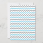 Olifantsblauw en grijs Baby shower Bedankkaart (Achterkant)