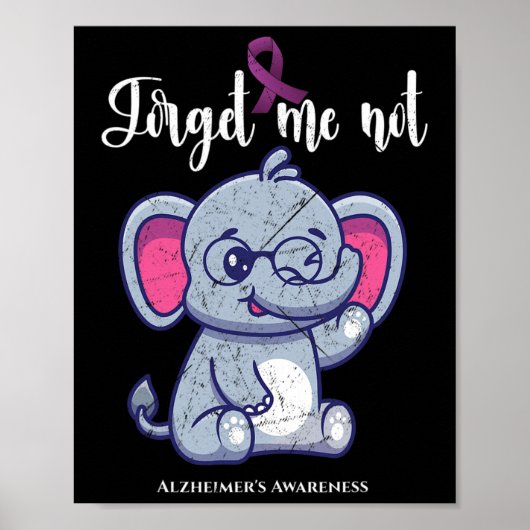 Olifantsbloem Vergeet mij niet Alzheimerheimer Awa Poster (Voorkant)