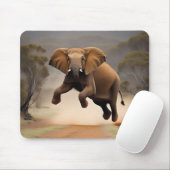 Olifantskangoeroe Hop, Mousepad Muismat (Met muis)