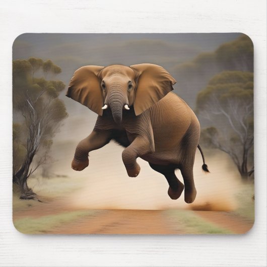 Olifantskangoeroe Hop, Mousepad Muismat (Voorkant)