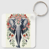 Olifantskop en bloemen sleutelhanger (Achterkant)