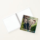 Olifantskunstwerk Notitieboek (Binnen)