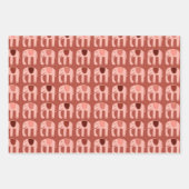 Olifantspatroon Schattige Gedempt Eenvoudig Roze R Inpakpapier Vel (Voorkant 2)