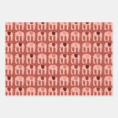 Olifantspatroon Schattige Gedempt Eenvoudig Roze R Inpakpapier Vel (Voorkant)