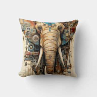 Olifantsteampunk-kunst Kussen