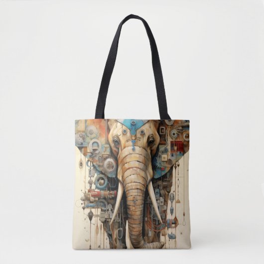 Olifantsteampunk-kunst Tote Bag (Voorkant)