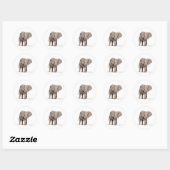 Olifantsticker Ronde Sticker (Vel)
