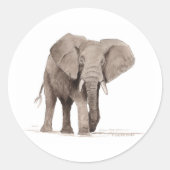Olifantsticker Ronde Sticker (Voorkant)
