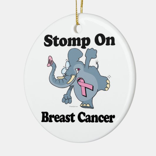 Olifantstomp bij borstkanker keramisch ornament (Links)