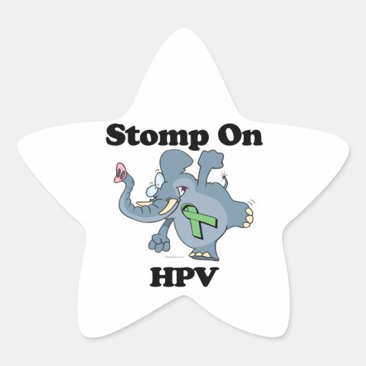 Olifantstomp op HPV Ster Sticker (Voorkant)